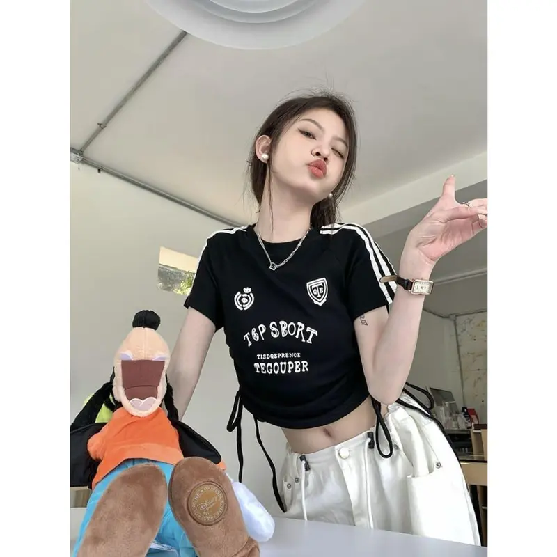 Crop Top Wanita SERUT SBORT Knit Rib (LD 88, P 40) 2