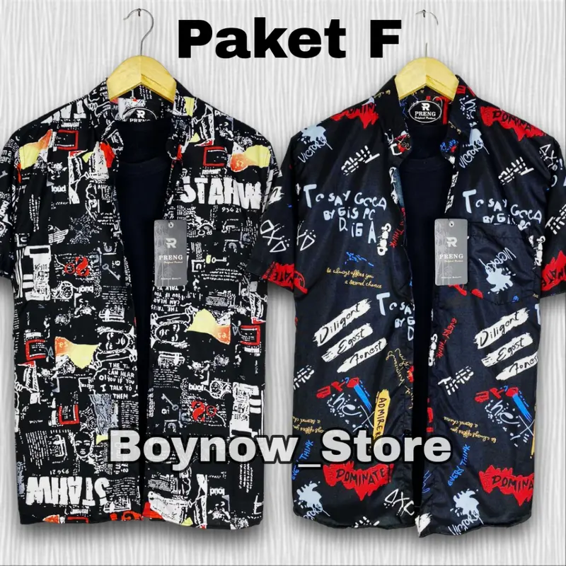 Kemeja Pantai Pria 50Rb Dapat 2Pcs Baju pantai Pria Kemeja Motif Lengan Pendek TERLARIS 4