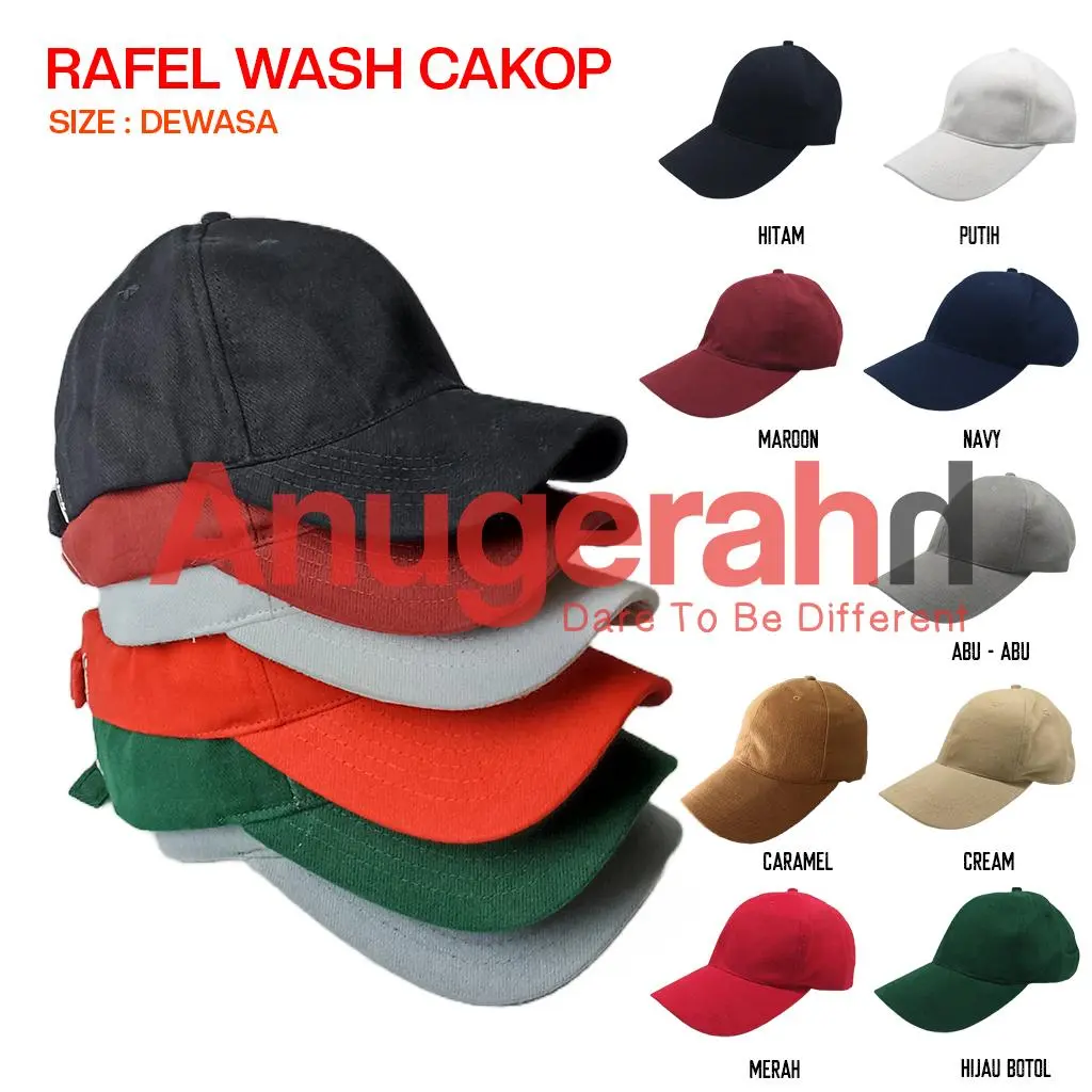Topi Polo / Polos / Baseball / Tumblr / Pria Wanita Rafel Wash Cakop