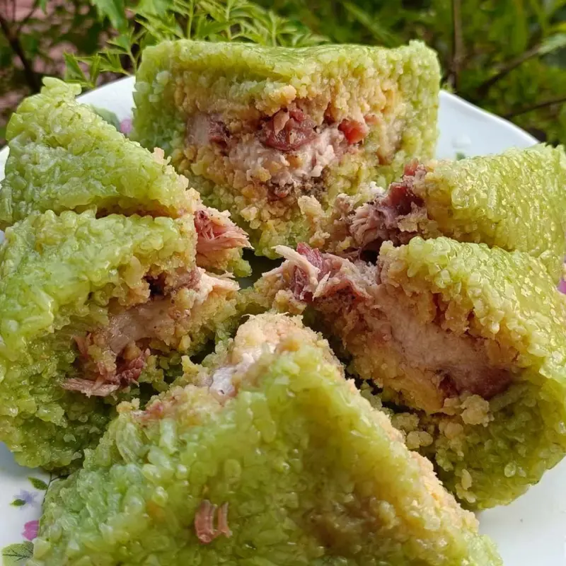 Bánh chưng 1kg vị bắc truyền thống nhân thịt heo đậu xanh 1