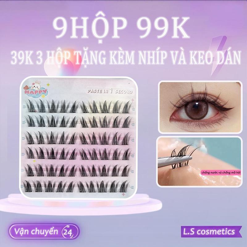  Lông Mi Giả L.S Thiết Kế Hoa Hướng Dương 6 Hàng Thoải Mái Và Không Căng Có Thể Tái Sử Dụng Chiều Dài 10-13mm Tặng Kèm Keo Và Nhíp 