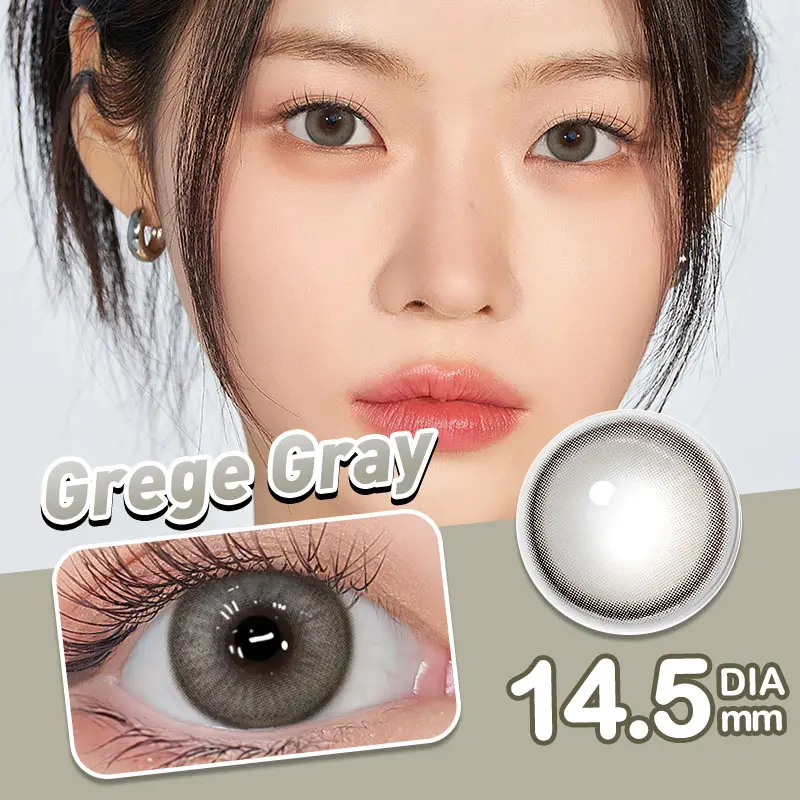 【Big Eyes & Ring】Magister Softlens DIA 14.5mm Cokelat Hazel Sweet Brown Lens Kontak Minus 0.00~-6.00 Abu-abu Arabic Grege Gray Lensa with Case 5