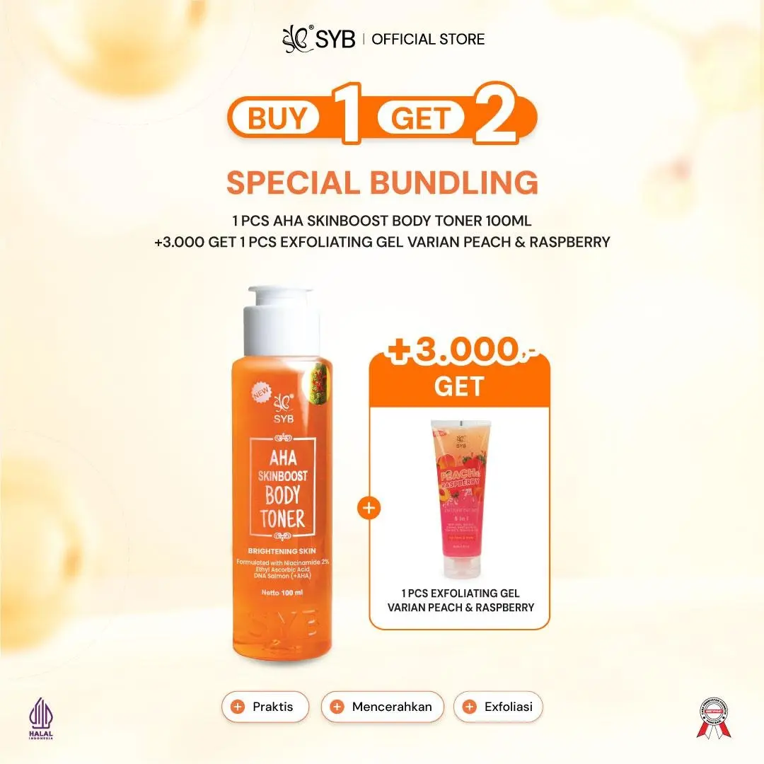 1pc AHA Toner 100ml +3K GET EXFO GEL PEACH