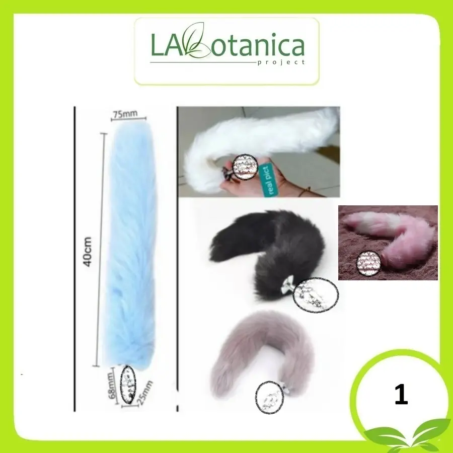 Aksesoris Cosplay Ekor Rubah Fox Tail Silikon atau Stainless
