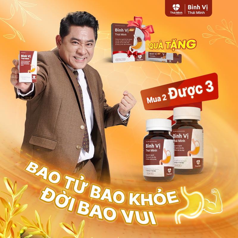 [LỜI HƠN 360K] Combo 2 lọ Bình Vị Thái Minh - Hỗ trợ trung hòa, giảm tiết acid dịch vị - Dùng cho người trào ngược và đau dạ dày - Lọ 80 viên 0