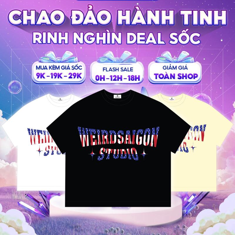 [DEAL MỞ BÁN] Áo thun The Weird Local Brand Unisex Form BOXY Tay Lỡ ATK1285