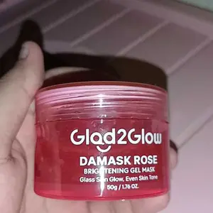 [New] Glad2Glow Damask Rose Brightening Gel Mask Masker Wajah Niacinamide & Rose & Panthenol Brightening Calming Melembabkan Menyegarkan Kulit Instan Glowing Alami Dewy Tidak Lengket Cocok Kulit Sensitif