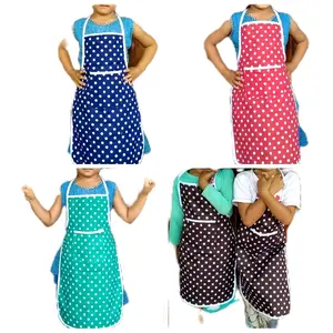 Celemek Anak Polkadot - Pilihan Warna Biru, Merah, Hijau, dan Coklat - Cocok untuk Aktivitas Anak-anak