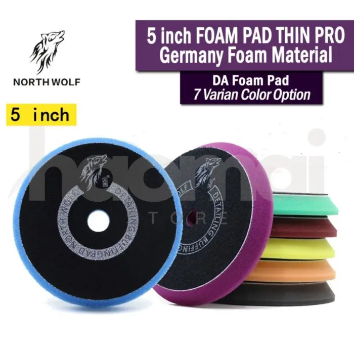 North Wolf Foam Pad DA 5 inch Thin Velcro Busa Mesin Poles DA NorthWolf
