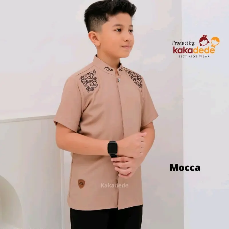 koko anak - koko narendra - koko kakadede - koko burgundy - baju muslim anak laki-laki - koko bordir Setelan 8