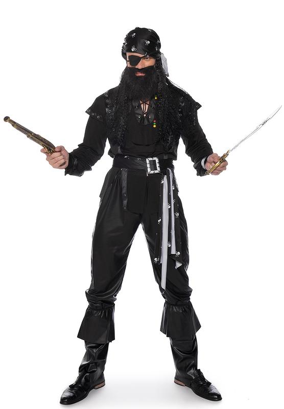 Product Introduction of 1 Zhu Mi Lian New Split Size Stage Costume Adult Men Role-Playing Outfit Wansheng Pirate One-Eyed Dragon Suit 6