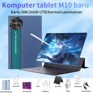 2025 komputer M10 tablet baru 16GB+512GB 10.8 inci layar penuh definisi tinggi tablet permainan Android Tab 10000mAh siswa belajar tablet kualitas tinggi tablet 5G kartu dua WiFi 32MP+108MP