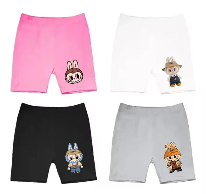Paket 5 Pcs Celana Pendek Karakter Anak Usia 0-8Tahun Soft Quality Perempuan Bayi Katun