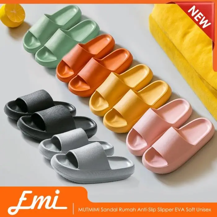 MUTMIMI Sandal Rumah Anti-Slip Slipper EVA Soft Unisex