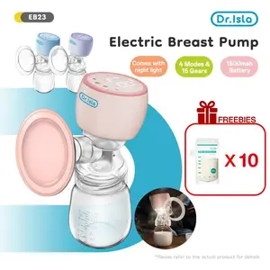 Dr.Isla EB23 Pompa ASI Elektrik Otomatis All-in-one Lampu Malam LED Layar Besar HD Senyap Portabel Menyusui Bayi