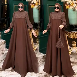 Gamis set hijab phasmina Flower sage Muslim Wanita