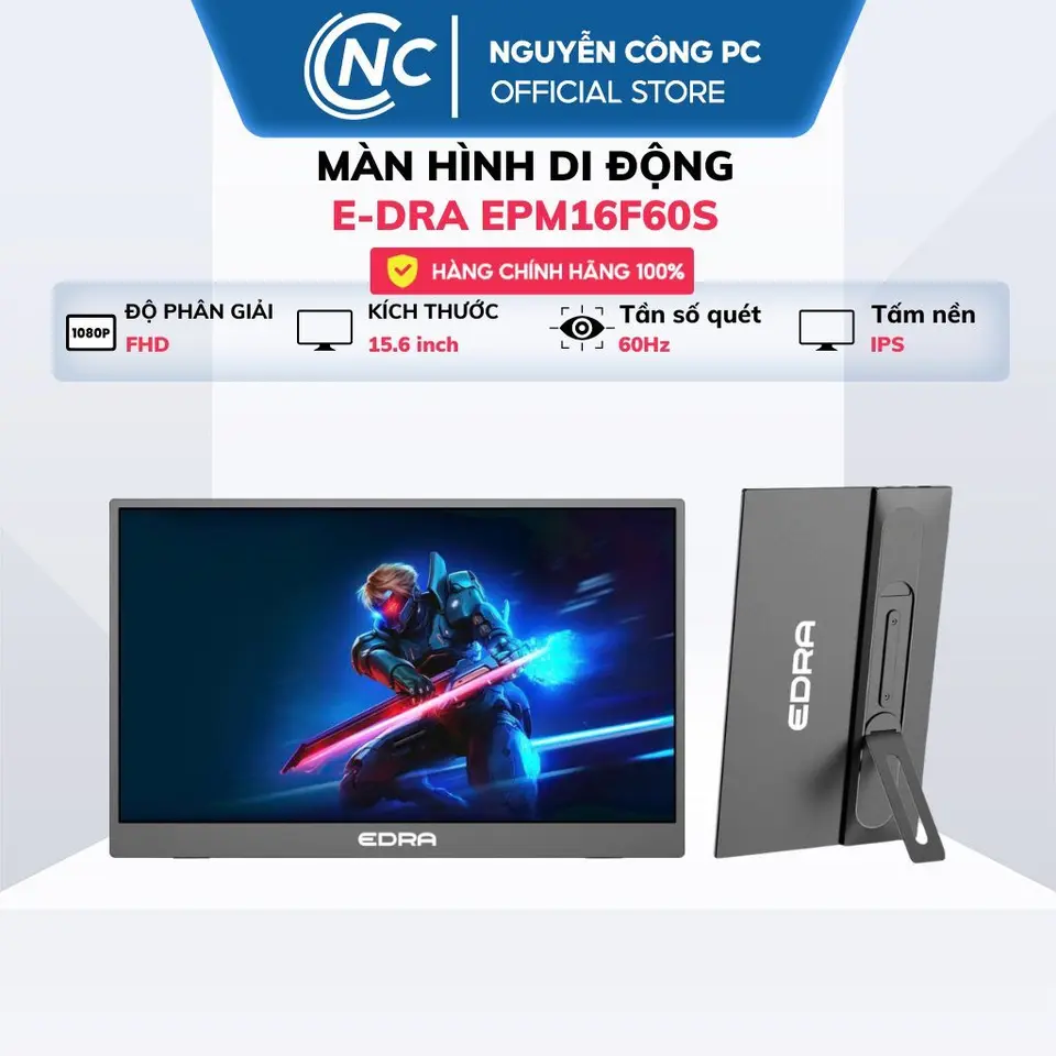 Màn hình di động E-DRA EPM16F60S (15.6 inch, IPS, FHD, 60Hz) - Bảo hành 24 tháng