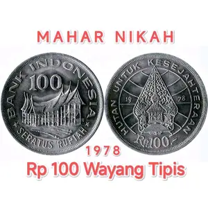 Koleksi Uang Koin 100 Tipis Tebal 1973-1978 100 Rupiah Wayang dan Rumah Gadang 100 Karapan Sapi Souvenir Coin Antik Kuno Jadul Langka