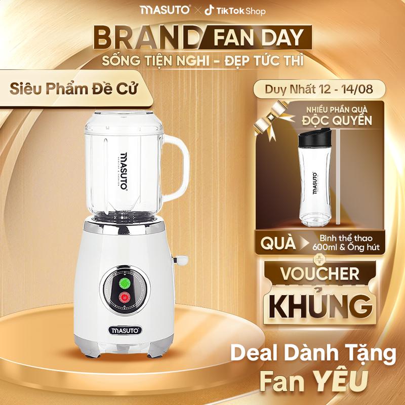 Máy xay sinh tố  Masuto chính hãng- Bestseller- cối tay cầm 600ml- Bảo hành 12 tháng lỗi 1 đổi 1