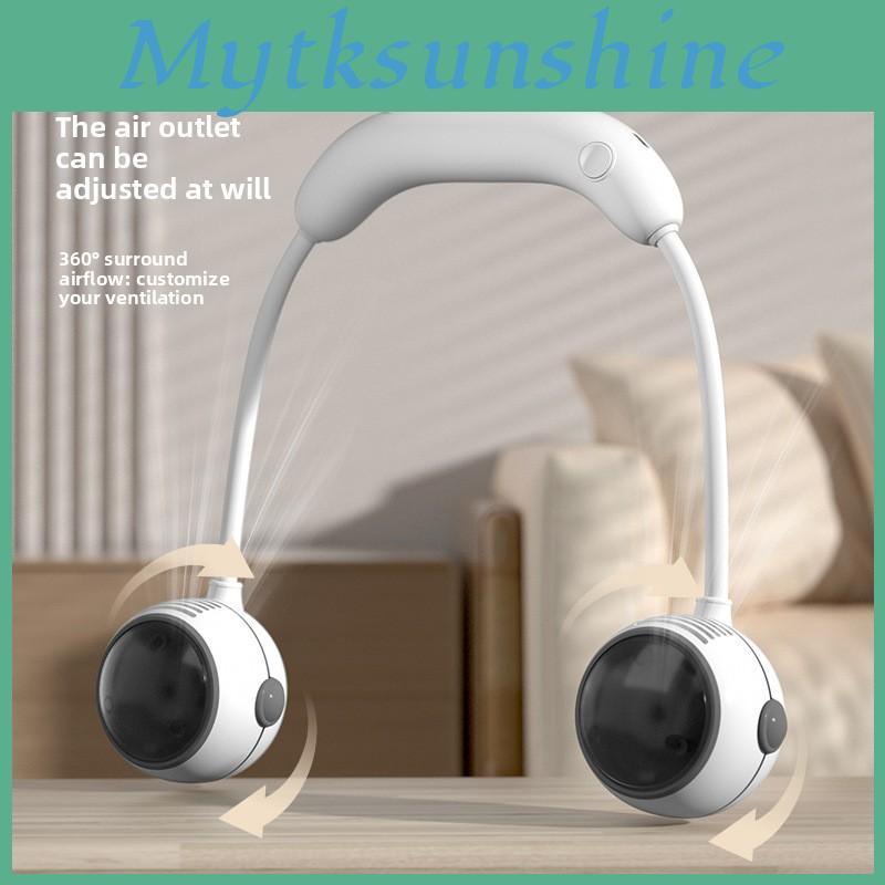 Portable Neck Fan With 1200mah Battery Usb Rechargeable Personal Bladeless Fan…