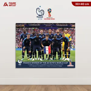 Poster Kayu Starting Line Up Timnas Prancis Final Juara FIFA WORLD CUP Rusia 2018