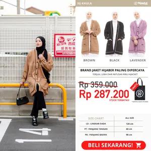 Hijacket Kaula - Jaket Hijabers Wanita Muslimah Panjang Outer Mantel Wanita Panjang