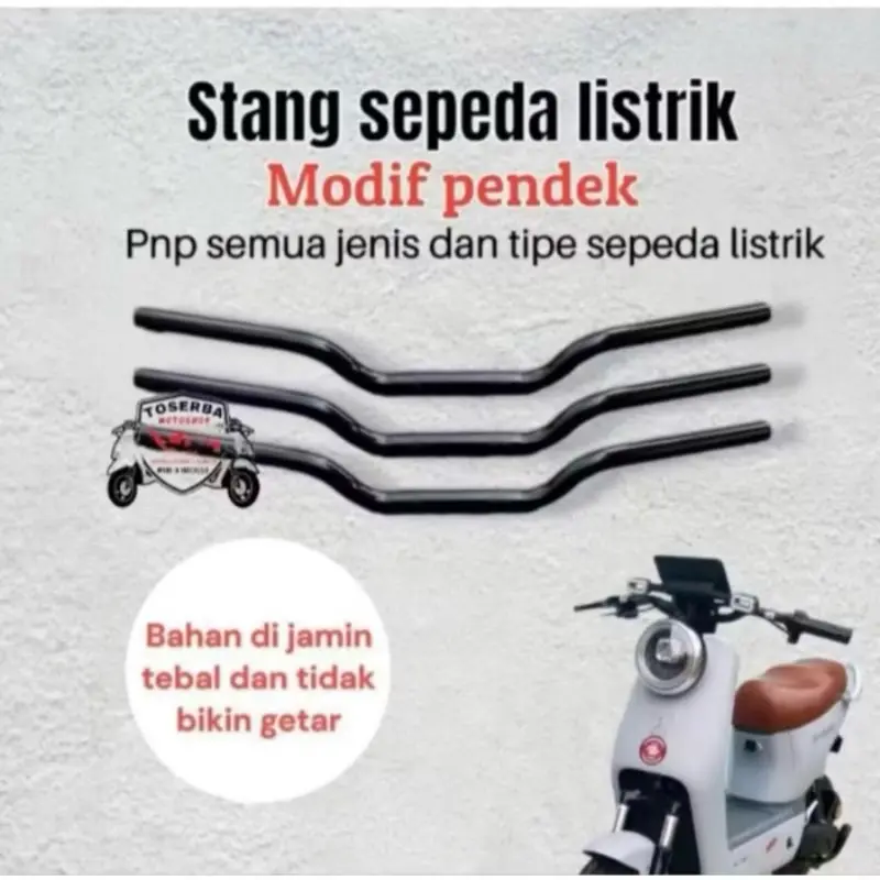 Stang Pendek Variasi Sepeda Listrik Universal Semua Merk