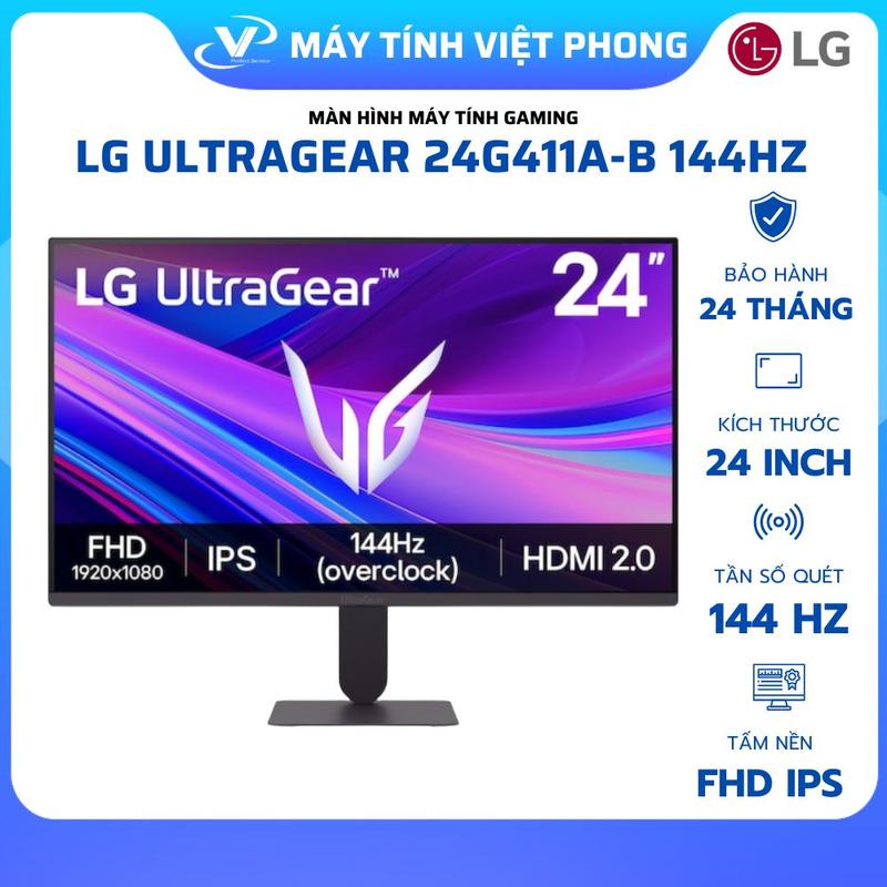 MÀN HÌNH GAMING LG ULTRAGEAR 24G411A-B (23.8 inch/FHD/IPS/144Hz/1ms) BẢO HÀNH 2 NĂM