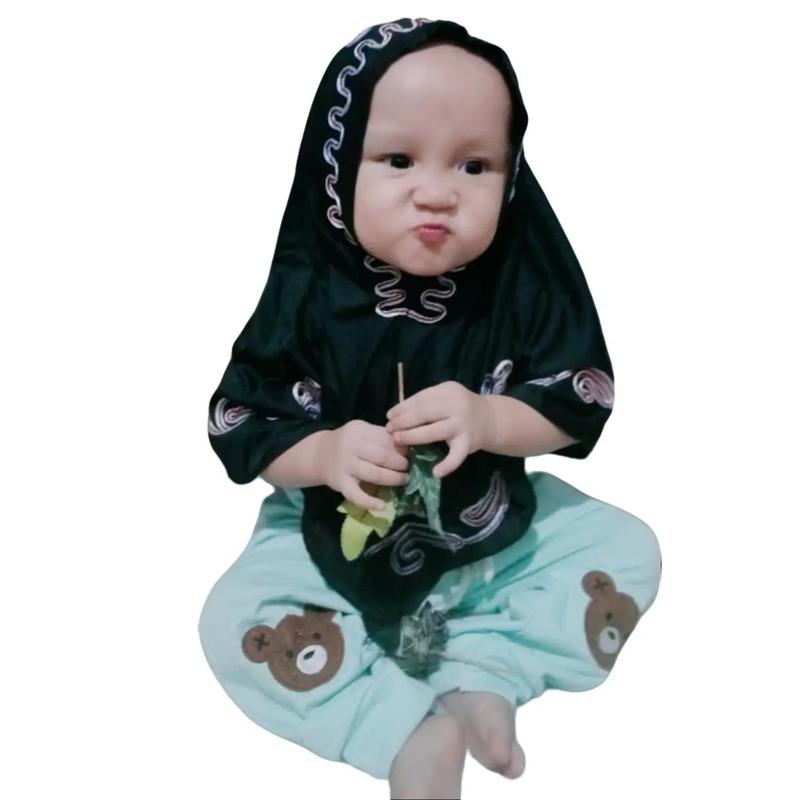 Hijab anak bayi perempuan jilbab bergo anak jersey kerudung anak sekolah SD Hijab balita lucu.. Muslim Instan Nyaman Cantik Segitiga Variasi 3