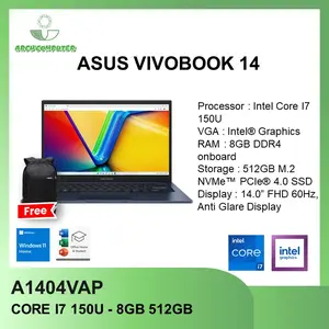 ASUS VIVOBOOK 14 A1404VAP CORE I7 150U 8GB 512GB W11+OHS+M365B 14.0FHD BLIT VIPS BLU -VIPS7851M