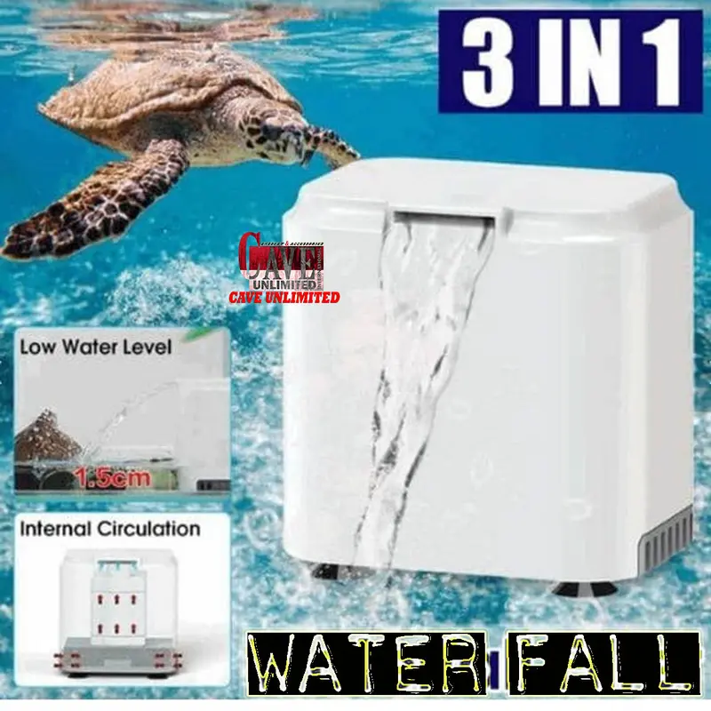 WATERFALL FILTER KURA-KURA AIR BRAZIL RES TURTLE AKUARIUM AIR DANGKAL DAMER KURA AMBON AIR TERJUN FILTTER AKUARIUM REPTILE DEKORASI KANDANG TERRARIUM AQUARIUM REPTIL EN-02 1