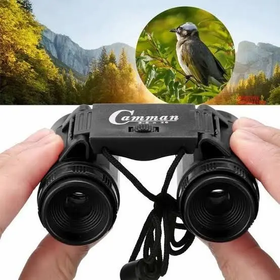 CEPAT MURAH CAMMAN Mainan Outdoor Anak Teropong Kekeran 2.5x26 Zoom Binocular Mini