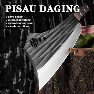 pisau Daging pisau Koki pisau baja Premium pisau Dapur Super Tajam Unik Garis-Garis Kitchenware pisau baja titanium steel kecil