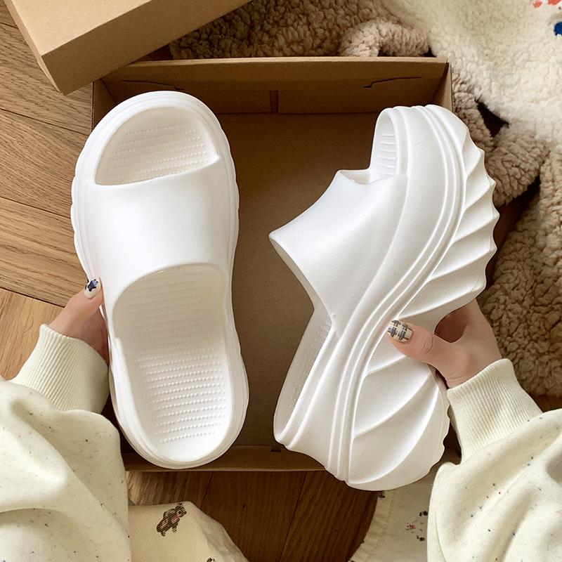 Dép nữ độn đế cao 9cm, dép lê nữ quai ngang nâng chiều cao 9 phân, chất EVA xịn không mùi, không lún, BTDEP 6