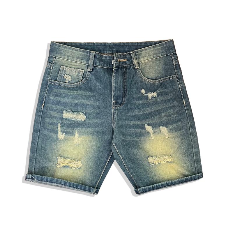 QUẦN SHORT ĐÙI JEAN NAM CHẤT LIỆU BÒ FROM LỬNG NGANG GỐI QUẦN JEAN NAM MÃ QS6A274