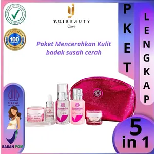 Justmine Beauty Skincare Wajah Glowing All Paket Perawatan Mencerahkan Kusam Bruntusan Aging