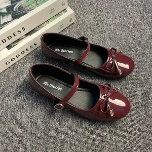 SEPATU flatshoes motif pita TALI GSPER latfrom soll karet anti slip trendy