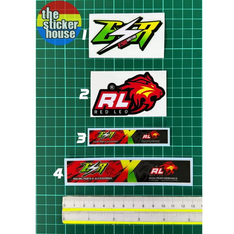 STICKER PRINTING ESR MOTOR / RL RED LEO STICKER PRINTING LAMINATED ...