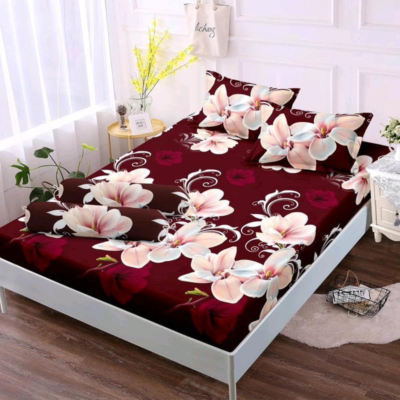 SEPREI MOTIF BUNGA AESTHETIC 180*200 160*200 JUMBO FREE 2 SARUNG BANTAL 1 GULING Springbed 8