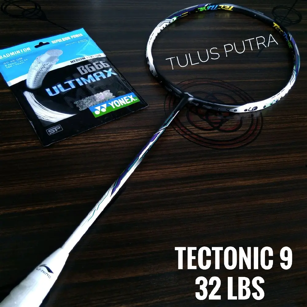 RAKET BADMINTON LI-NING TECTONIC 9   BONUS TAS DAN GRIP