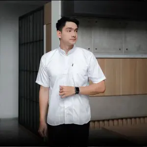 Koko Lengan Pendek Motif Embos Burgundy Eksklusif | Baju Muslim Pria Dewasa Adem Nyaman | Koko Modern Terbaru 2026