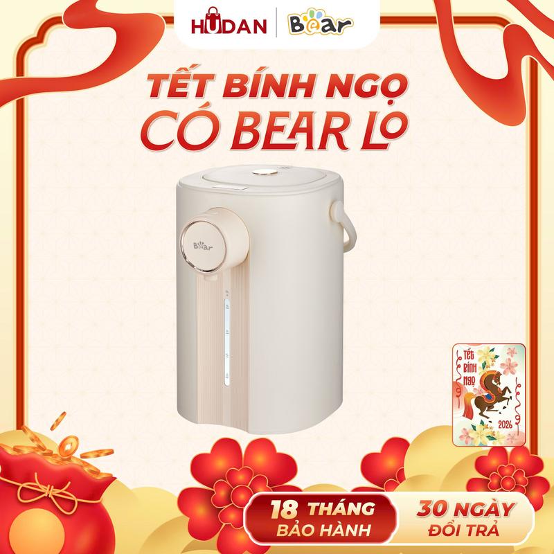  Bình thuỷ điện BEAR 5L SB-BTD5L Tiếng Anh Đun Sôi Siêu Nhanh Khử Clo 11 Mức Nhiệt Có Đèn BH 18 tháng 