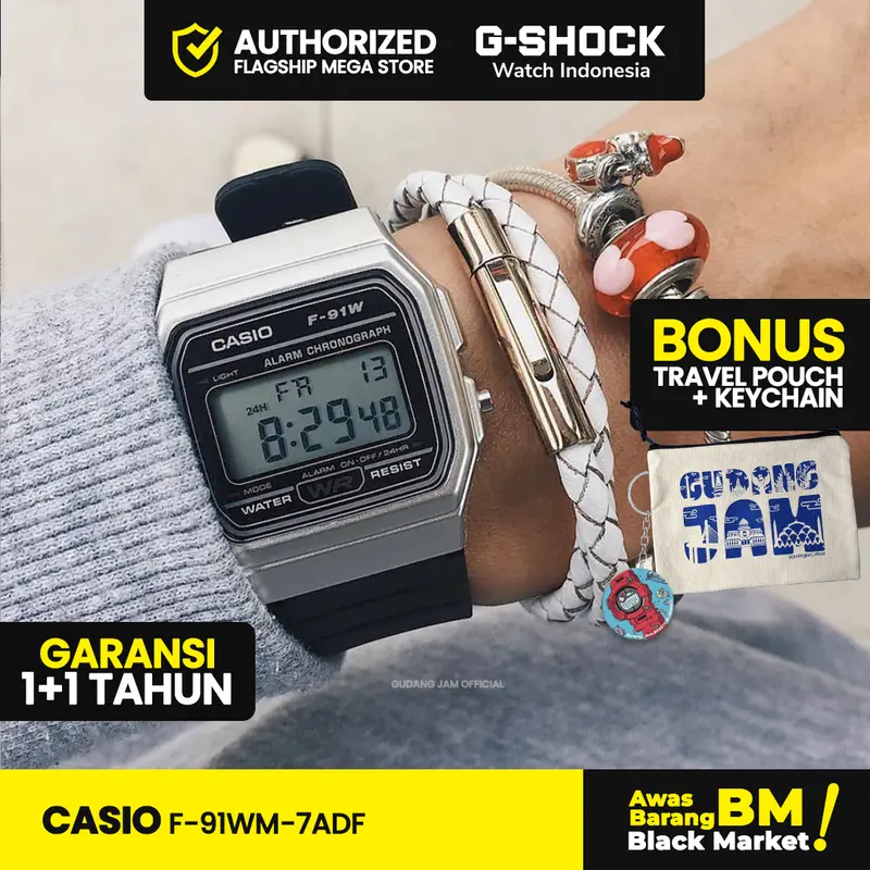 Casio General F-91WM-7ADF F-91WM F-91 F91WM F 91WM  Stopwatch Kaca 4