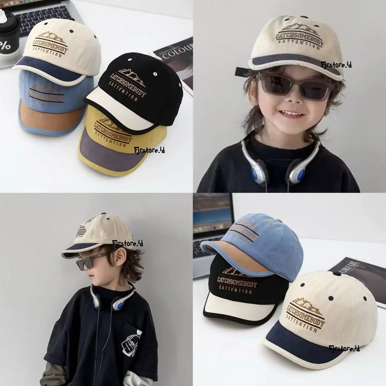Topi Baseball Anak Laki-Laki Dan Perempuan Bordir Catchsomebody Brooklyn New York Terbaru Korea Style
