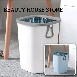 (BEAUTY) Tempat Tong Sampah Kotak Plastik Kertas Bahan Plastik PP Minimalis Peralatan Rumah Tangga warna Biru dan putih TB12