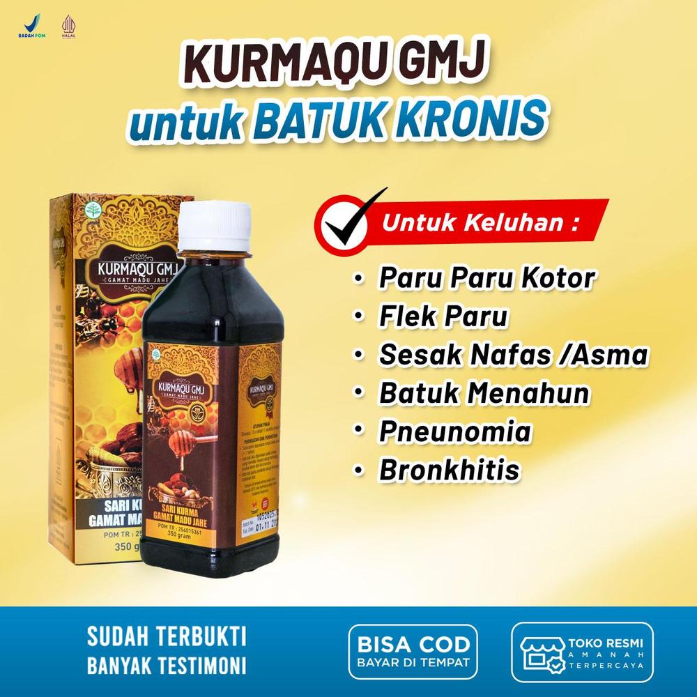 Perawatan Harian Kurmaqu GMJ untuk Menjaga Fungsi Paru-Paru isi 350 gram BPOM Halal MUI Original - 1 BOTOL