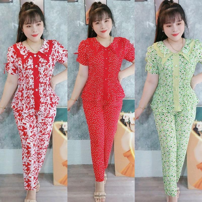 ( Quần dài) Mẫu lẻ Đồ bộ nữ áo dập ly lụa  quần dài size 40-75kg  mềm mại nhiều màu sắc dễ thương