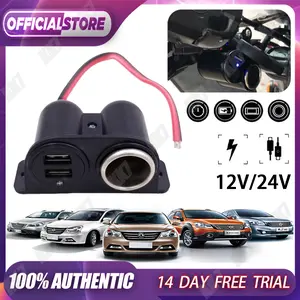 Charger Mobil Car 12-24V Dual Usb Pengisian Universal Charger Mobil 5V Soket Splitter Untuk Mobil Dan Rv Outlet Aksesoris