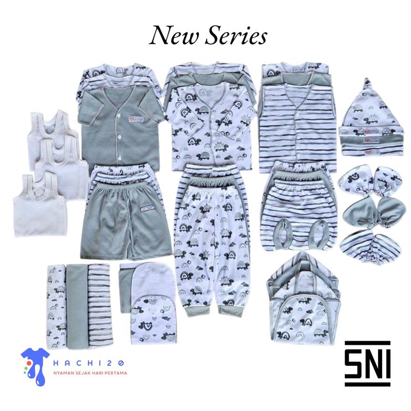PAKET LENGKAP 39 PCS BAJU BAYI NEWBORN BARU LAHIR BAHAN KATUN LEMBUT TERLARIS SNI Parsel 0