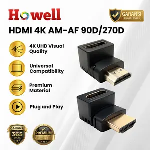 Howell Adapter HDMI 4K AM-AF Siku L Shape Connector ADAPTER HDMI 4K AM-AF 90D